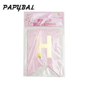 1set Happy Birthday Letter Banner Rose Gold Confetti Balloons Baby Shower Birthday Party Decorations Boy Girl Kids Party Favors