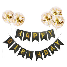 Load image into Gallery viewer, 1set Happy Birthday Letter Banner Rose Gold Confetti Balloons Baby Shower Birthday Party Decorations Boy Girl Kids Party Favors