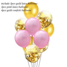 Load image into Gallery viewer, 1set Happy Birthday Letter Banner Rose Gold Confetti Balloons Baby Shower Birthday Party Decorations Boy Girl Kids Party Favors