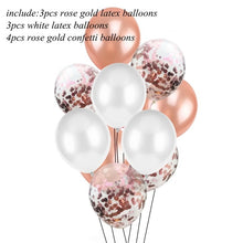 Load image into Gallery viewer, 1set Happy Birthday Letter Banner Rose Gold Confetti Balloons Baby Shower Birthday Party Decorations Boy Girl Kids Party Favors