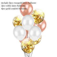 Load image into Gallery viewer, 1set Happy Birthday Letter Banner Rose Gold Confetti Balloons Baby Shower Birthday Party Decorations Boy Girl Kids Party Favors